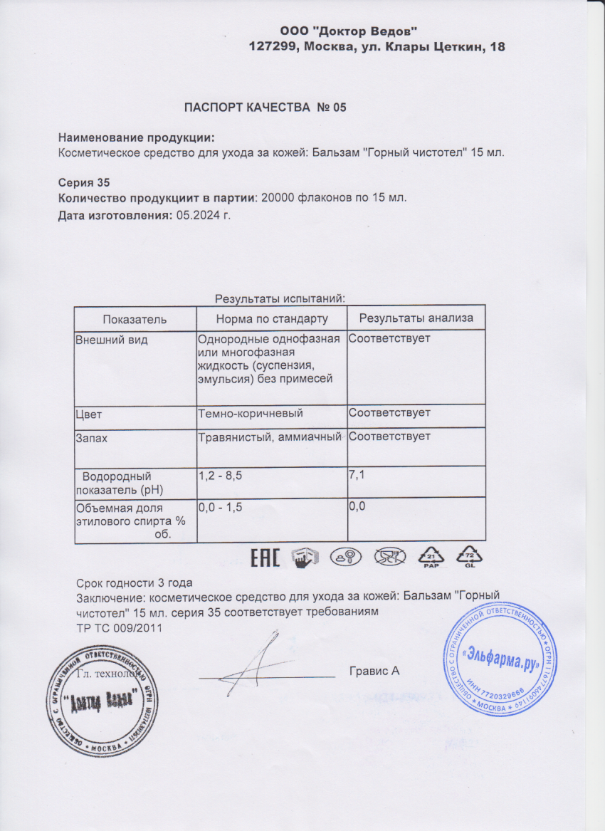 Паспорт №052024